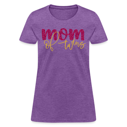 Mom Of Twins T-Shirt Color: purple heather