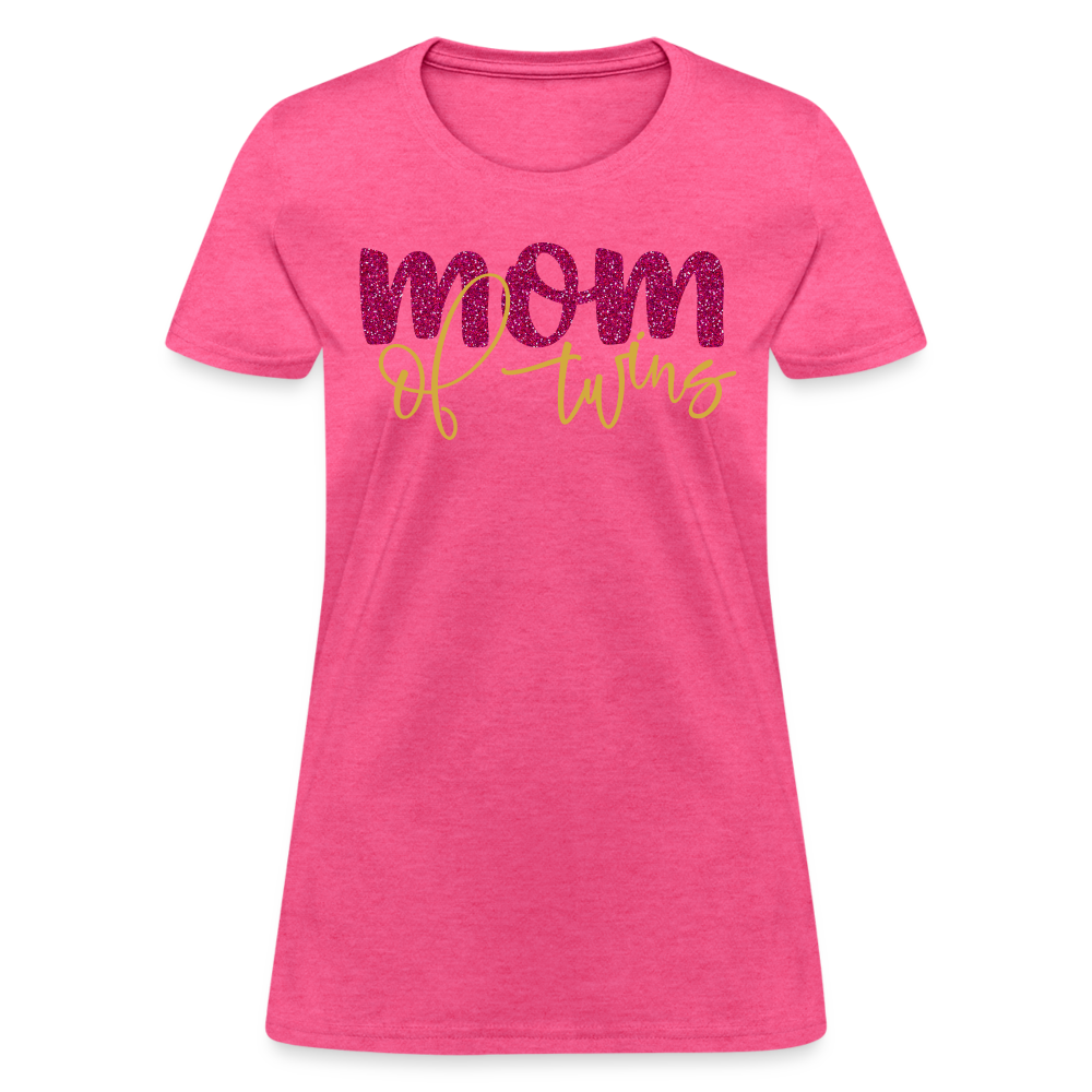 Mom Of Twins T-Shirt Color: heather pink