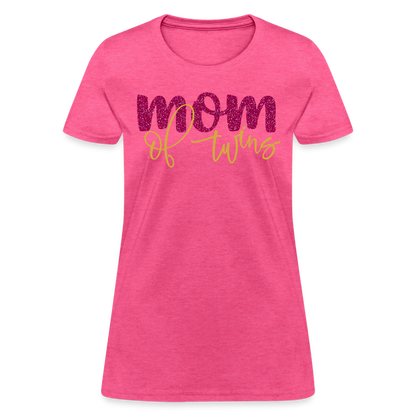 Mom Of Twins T-Shirt Color: heather pink