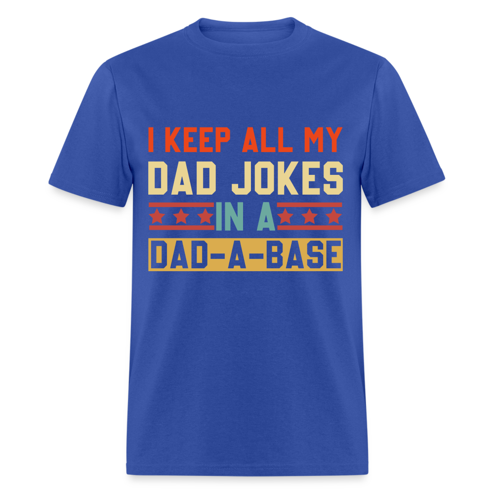 Dad Joke Dad-A-Base T-Shirt Color: royal blue
