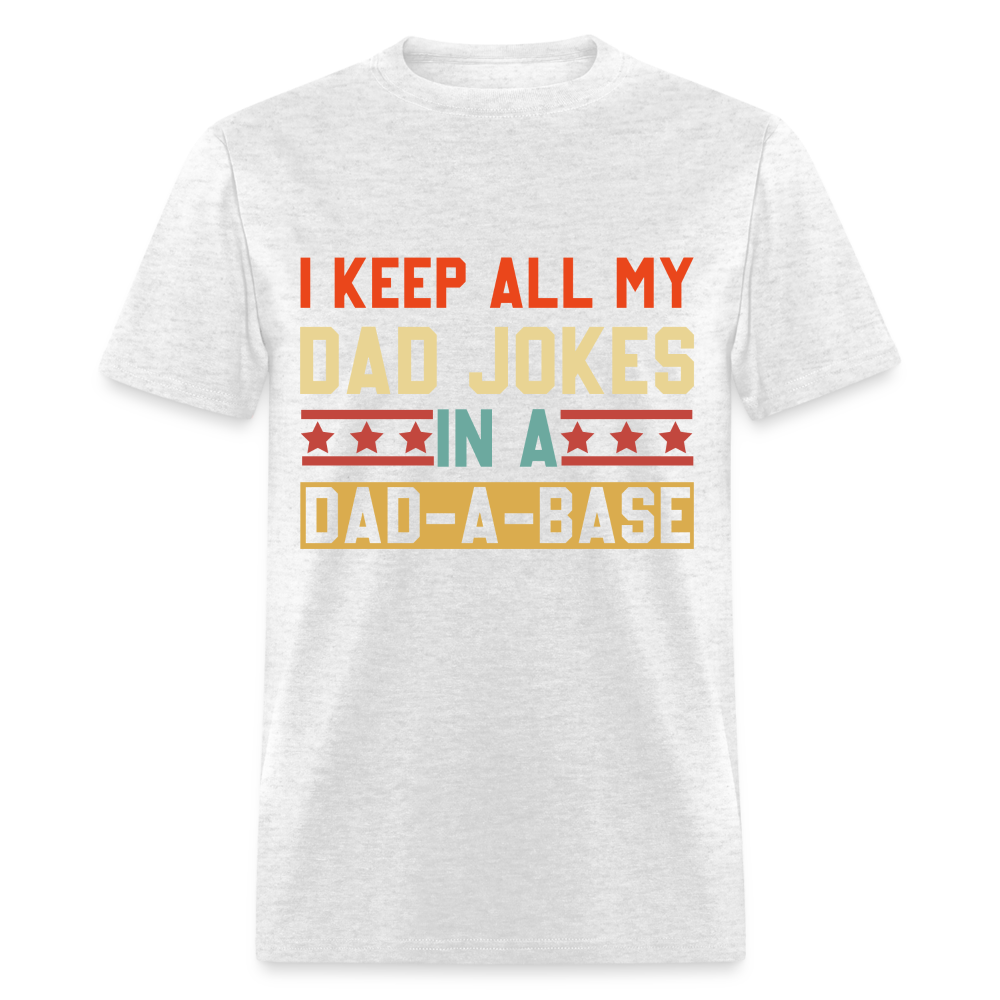 Dad Joke Dad-A-Base T-Shirt Color: light heather gray
