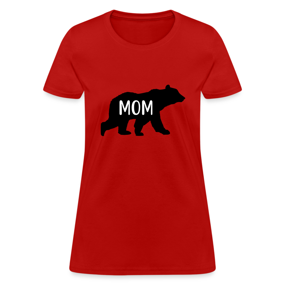 Mom Bear T-Shirt Color: red