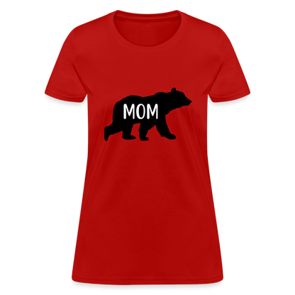 Mom Bear T-Shirt Color: red