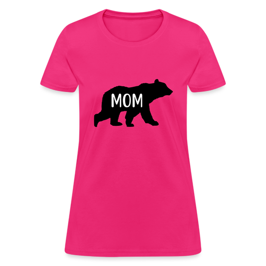Mom Bear T-Shirt Color: fuchsia