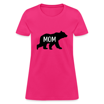 Mom Bear T-Shirt Color: fuchsia