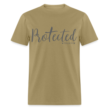 Protected (Psalm 91) T-Shirt Color: khaki