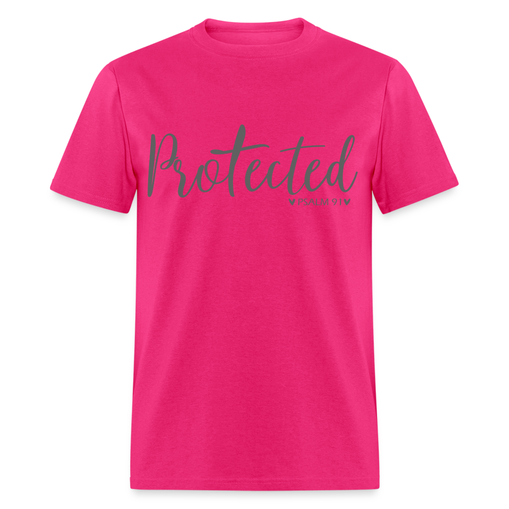 Protected (Psalm 91) T-Shirt Color: fuchsia