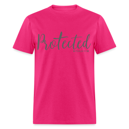Protected (Psalm 91) T-Shirt Color: fuchsia