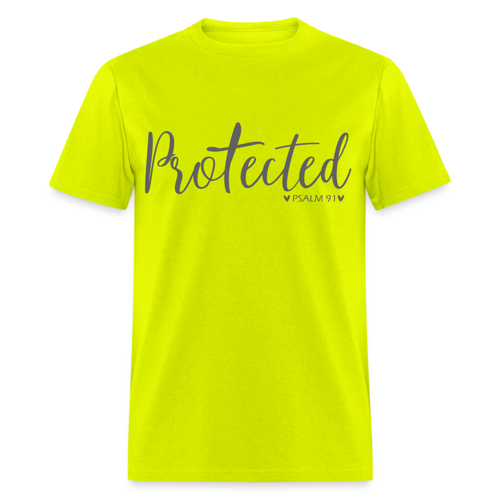 Protected (Psalm 91) T-Shirt Color: safety green