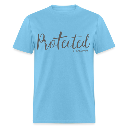 Protected (Psalm 91) T-Shirt Color: aquatic blue