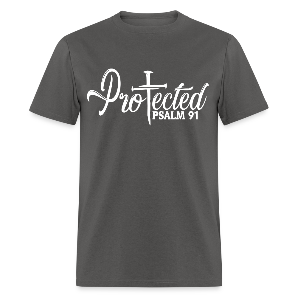 Protected Cross T-Shirt (Psalm 91) Color: charcoal