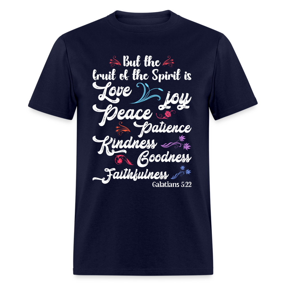 Galatians 5:22 T-Shirt - The Fruit of the Spirit is Love Color: navy