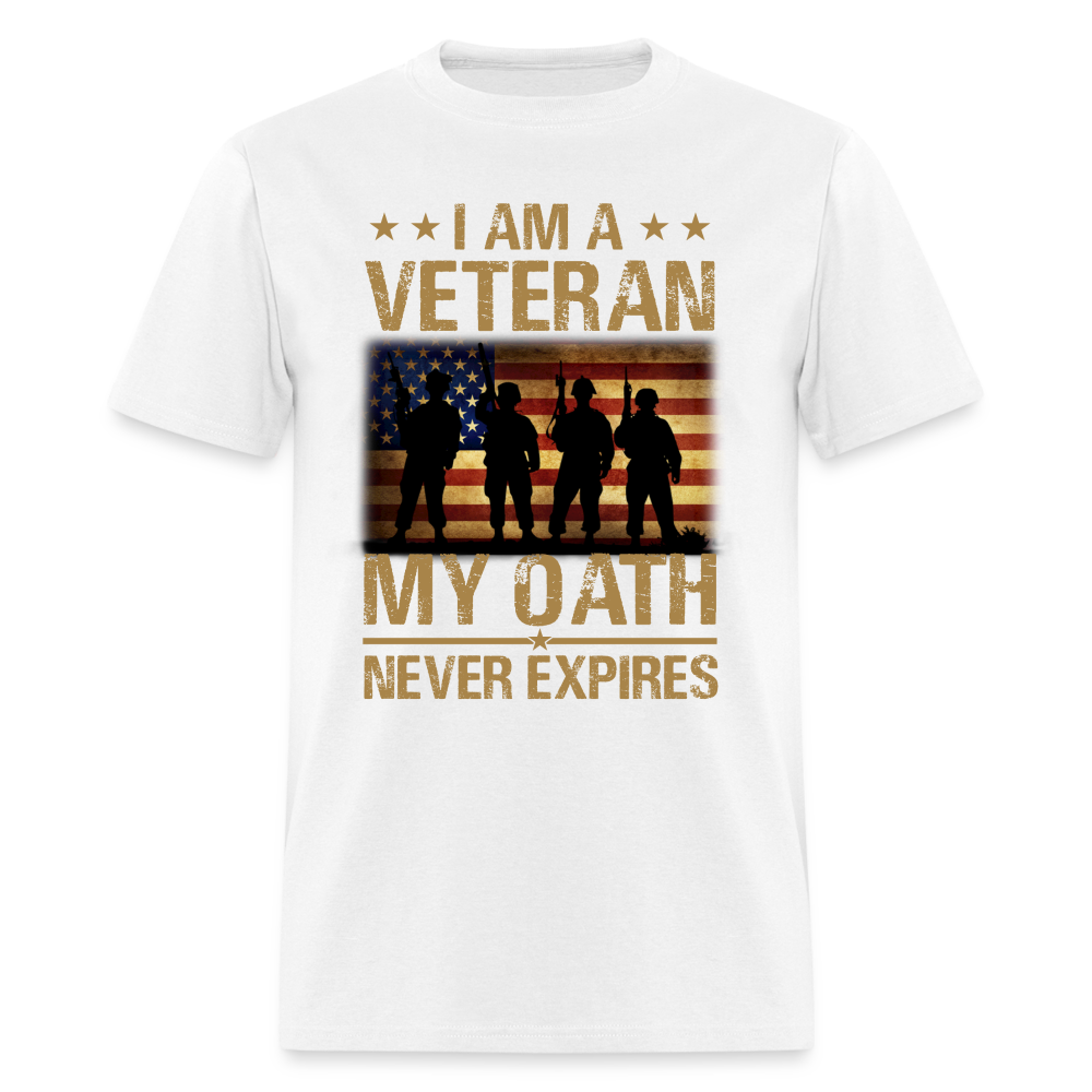 Veteran My Oath Never Expires T-Shirt - white
