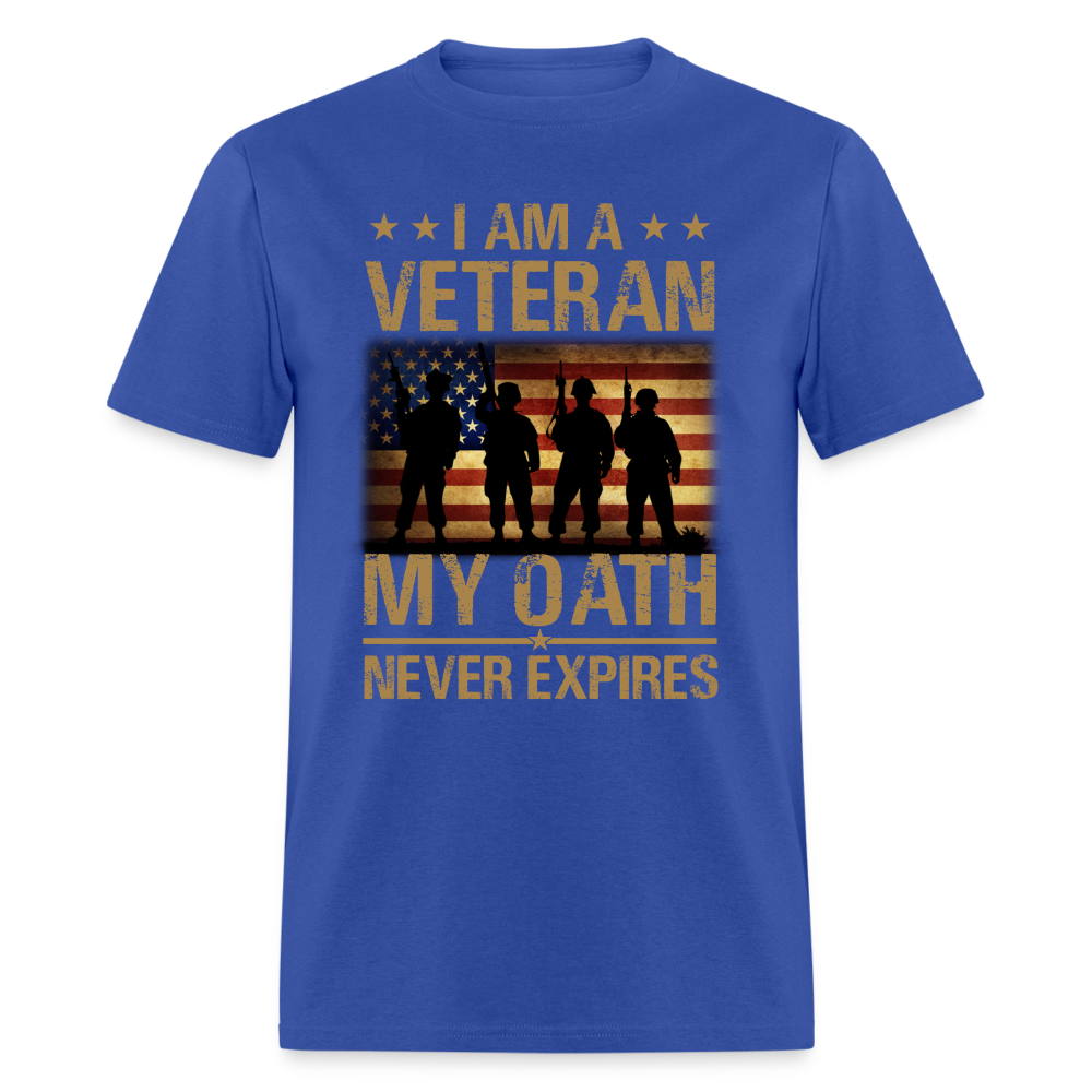Veteran My Oath Never Expires T-Shirt - royal blue