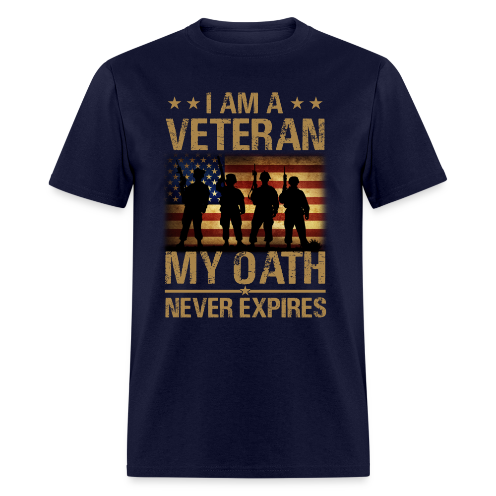 Veteran My Oath Never Expires T-Shirt - navy