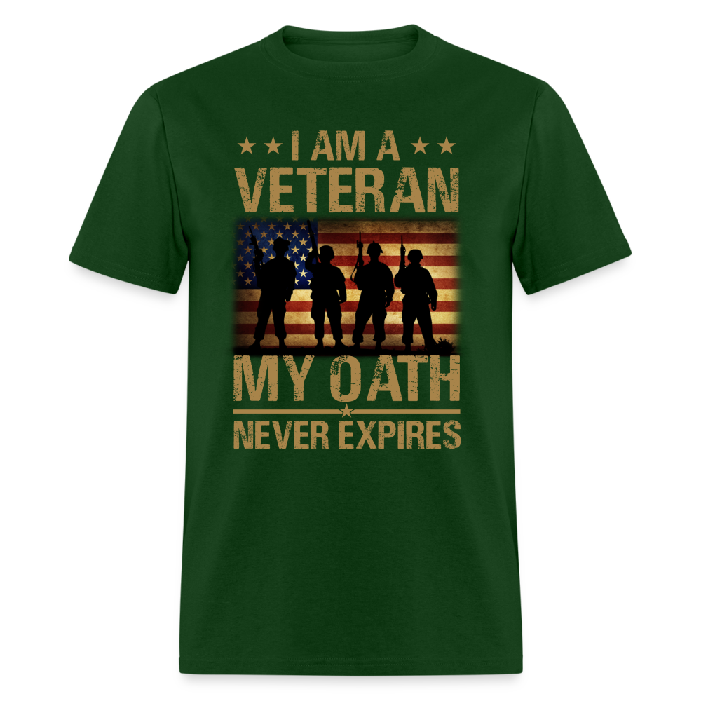 Veteran My Oath Never Expires T-Shirt - forest green