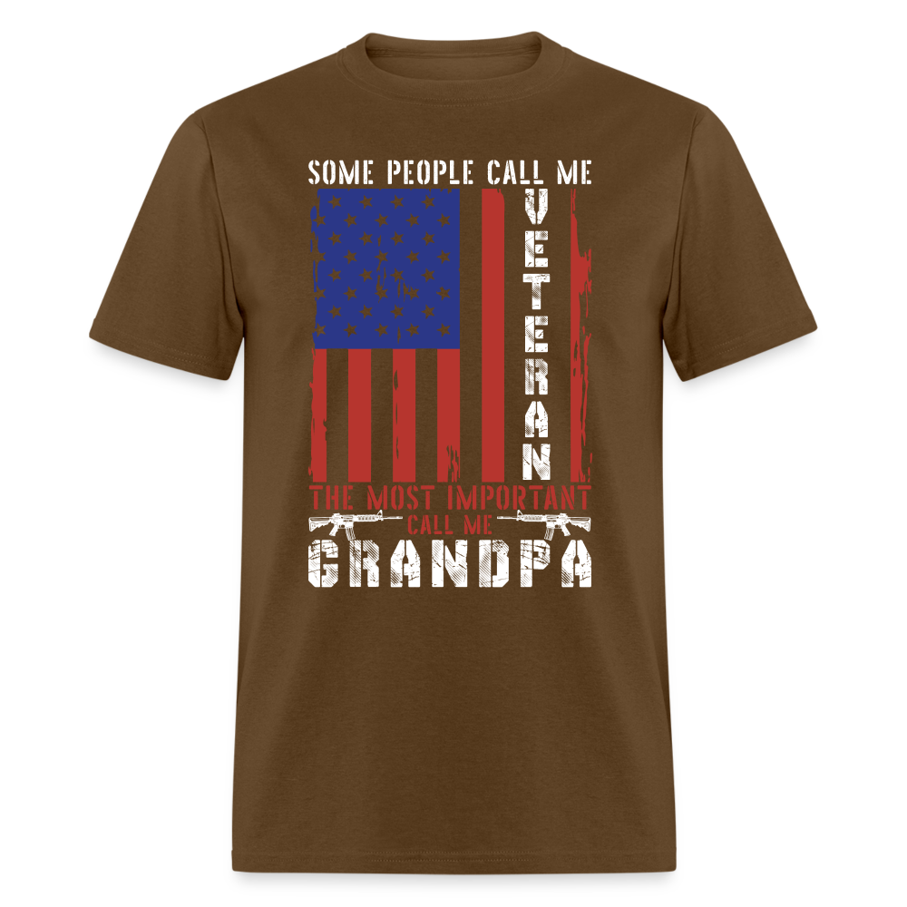 Grandpa Veteran T-Shirt - brown