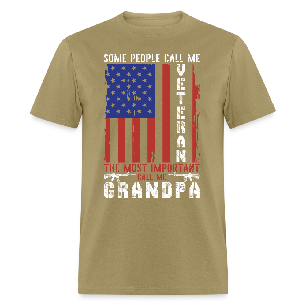 Grandpa Veteran T-Shirt - khaki