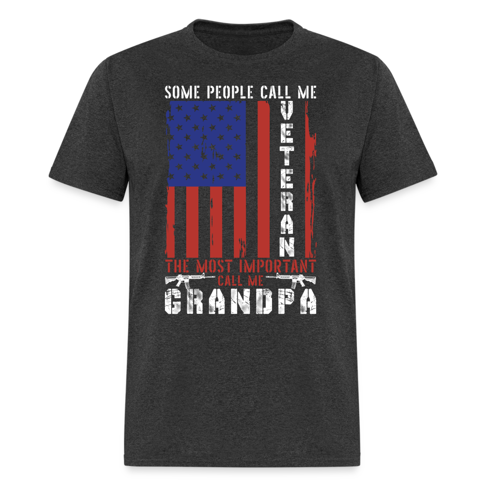 Grandpa Veteran T-Shirt - heather black