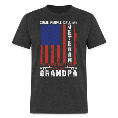 Grandpa Veteran T-Shirt - heather black