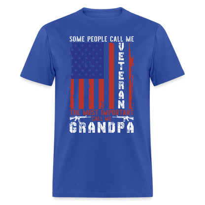 Grandpa Veteran T-Shirt - royal blue