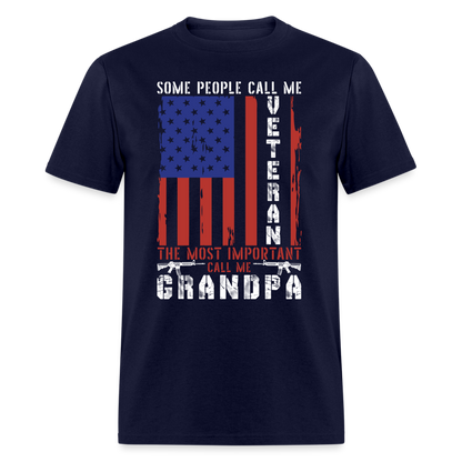 Grandpa Veteran T-Shirt - navy