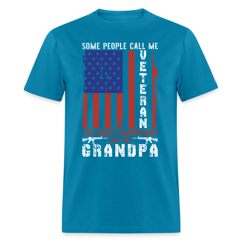 Grandpa Veteran T-Shirt - turquoise