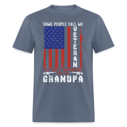 Grandpa Veteran T-Shirt - denim
