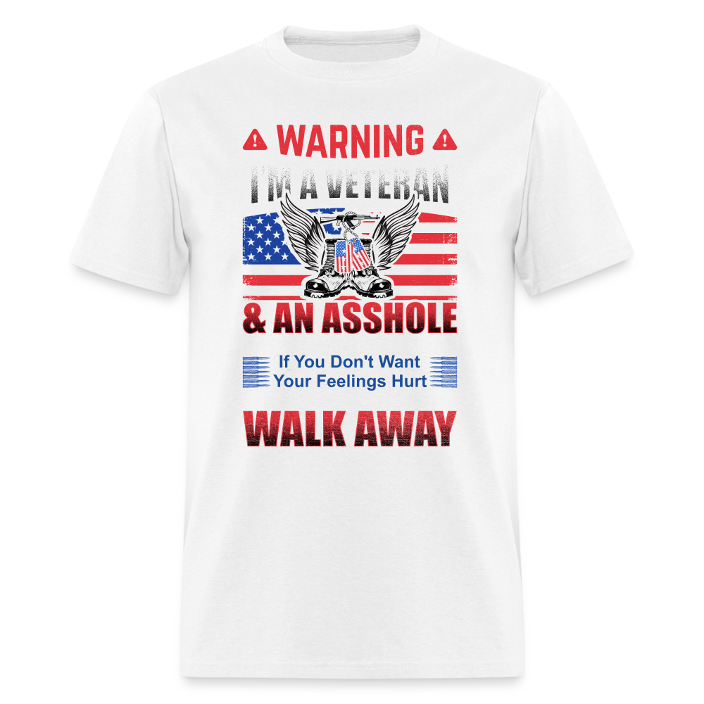 Warning I'm A Veteran T-Shirt - white