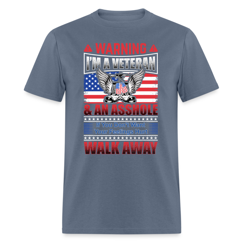 Warning I'm A Veteran T-Shirt - denim