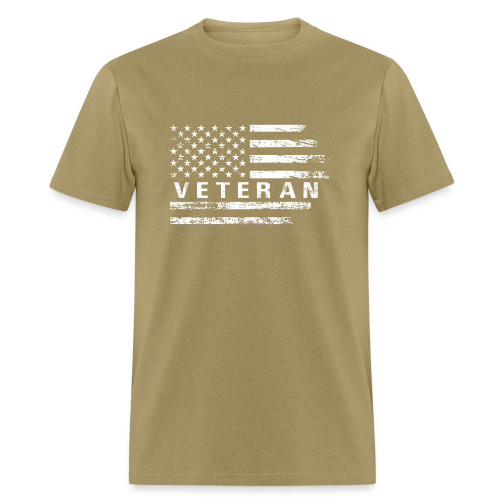 Veteran T-Shirt with Flag - khaki