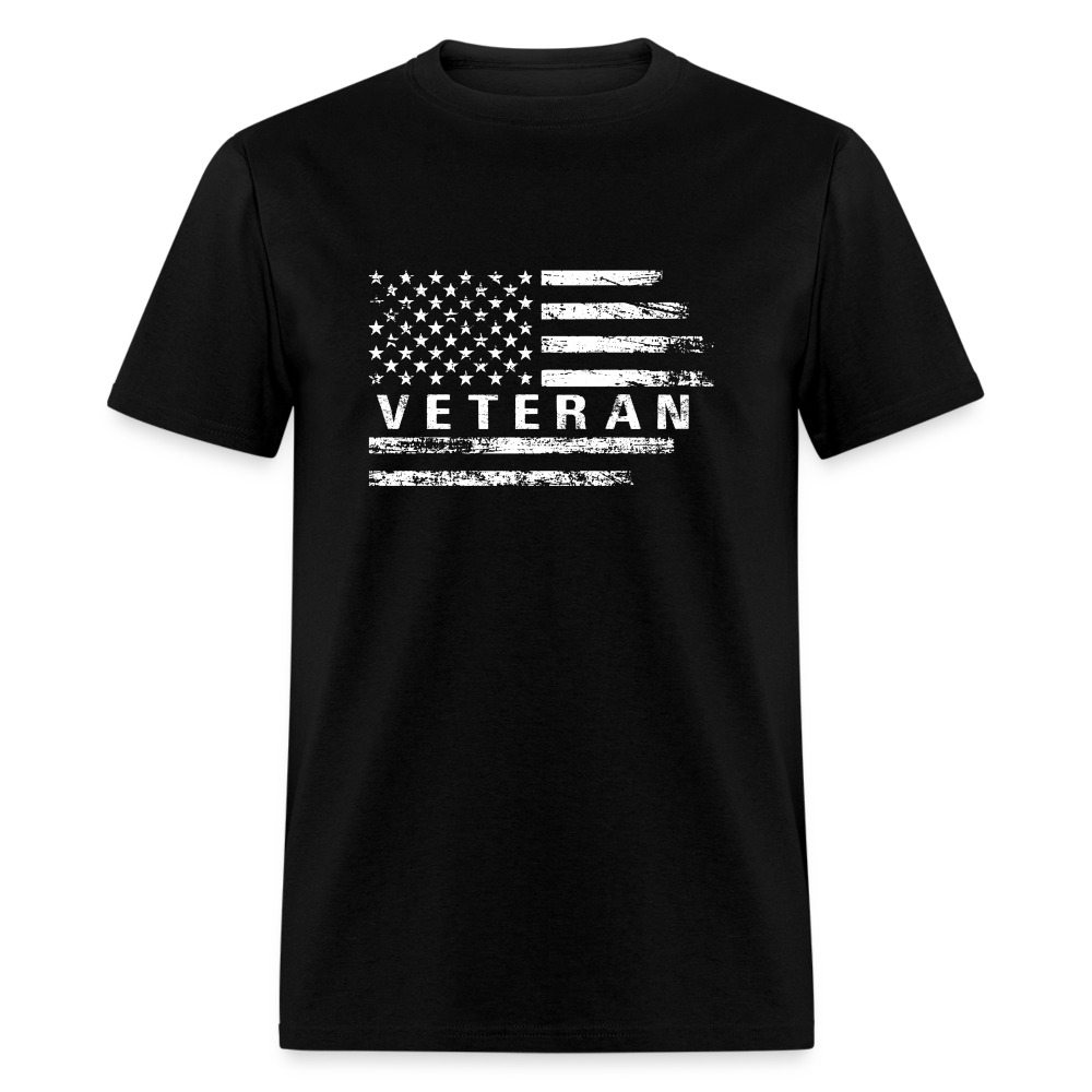 Veteran T-Shirt with Flag - black