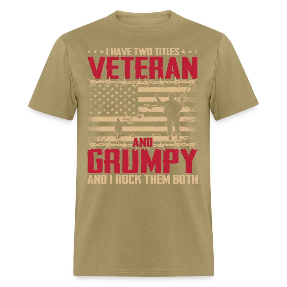 Grumpy Veteran T-Shirt - khaki