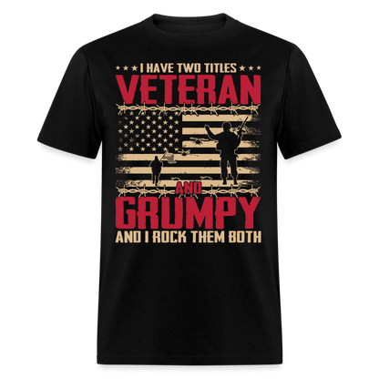 Grumpy Veteran T-Shirt - black
