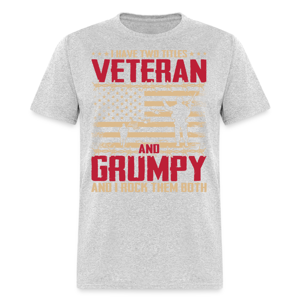 Grumpy Veteran T-Shirt - heather gray