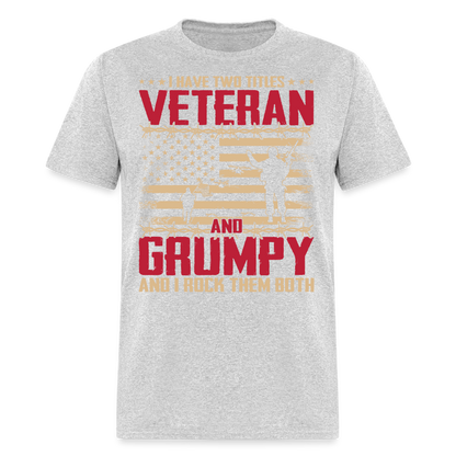 Grumpy Veteran T-Shirt - heather gray