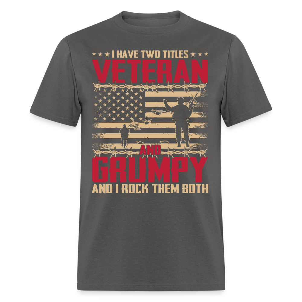 Grumpy Veteran T-Shirt - charcoal