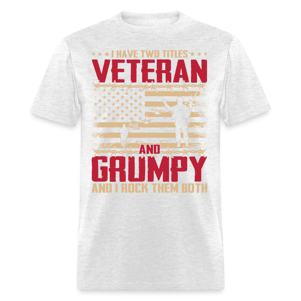 Grumpy Veteran T-Shirt - light heather gray