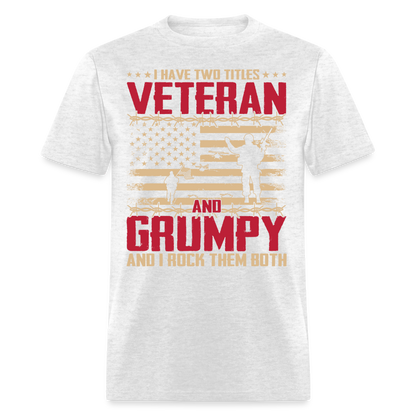 Grumpy Veteran T-Shirt - light heather gray