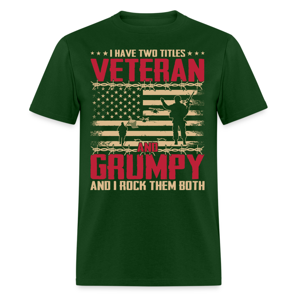 Grumpy Veteran T-Shirt - forest green
