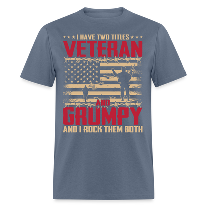 Grumpy Veteran T-Shirt - denim