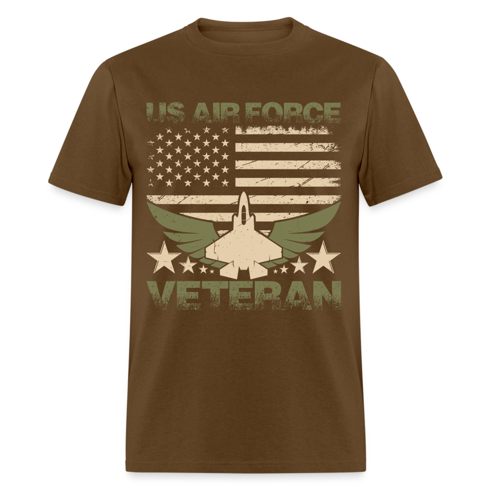 US Air Force Veteran T-Shirt - brown