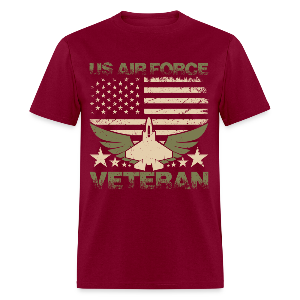 US Air Force Veteran T-Shirt - burgundy