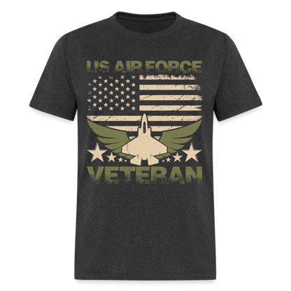 US Air Force Veteran T-Shirt - heather black