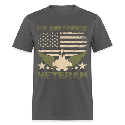 US Air Force Veteran T-Shirt - charcoal