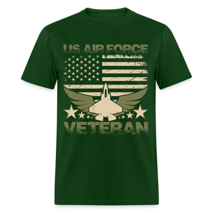 US Air Force Veteran T-Shirt - forest green