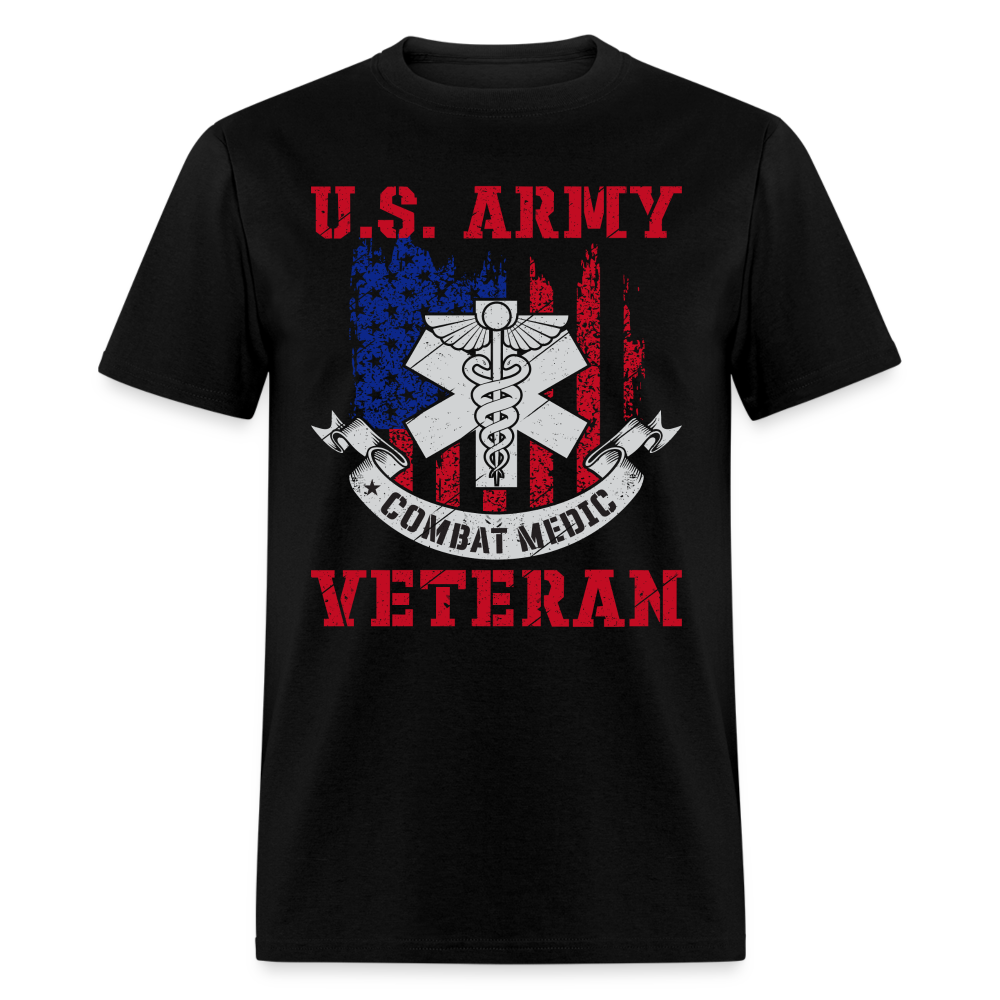US Army Combat Medic Veteran T-Shirt - black