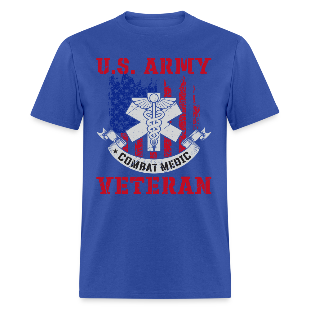 US Army Combat Medic Veteran T-Shirt - royal blue