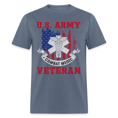 US Army Combat Medic Veteran T-Shirt - denim