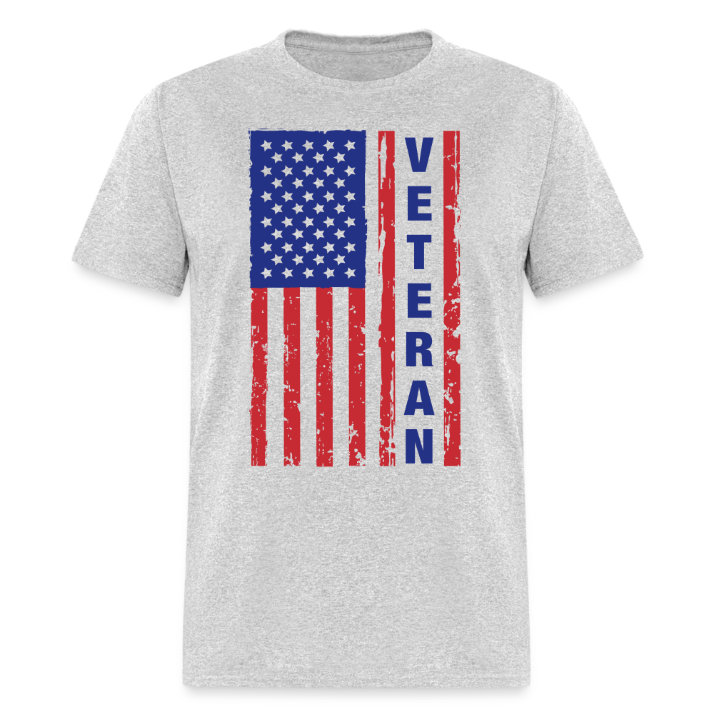 Veteran Flag T-Shirt - heather gray